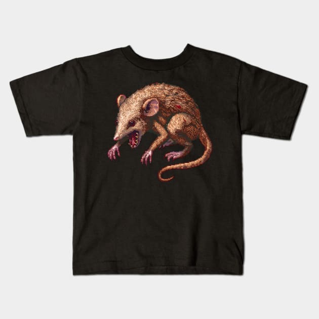 Shrew in Pixel Form Kids T-Shirt by Animal Sphere